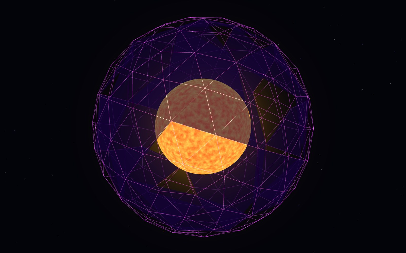 Dyson sphere, artist's impression, close-up