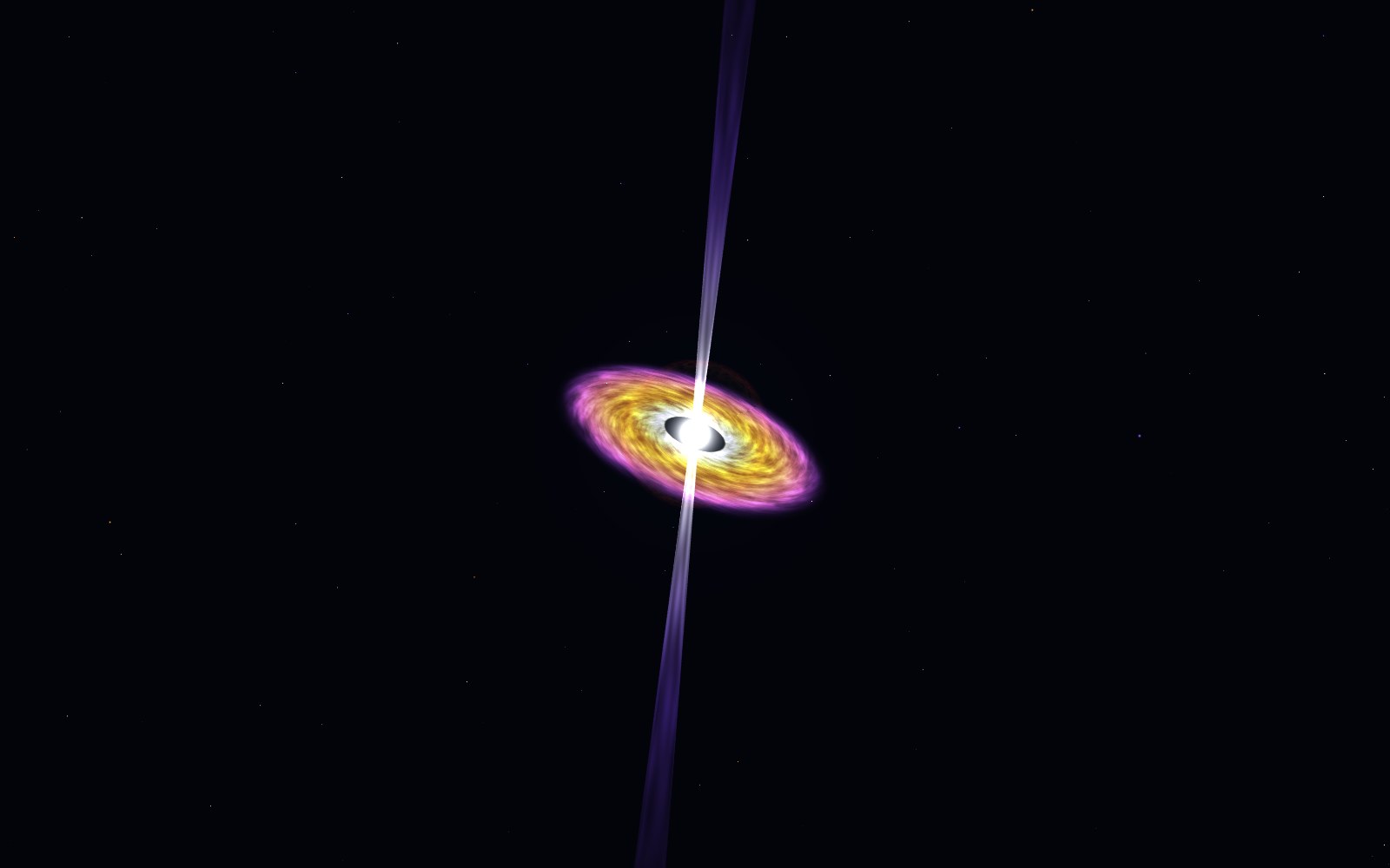 Gamma-ray burst, artist's impression, 3D render, close-up