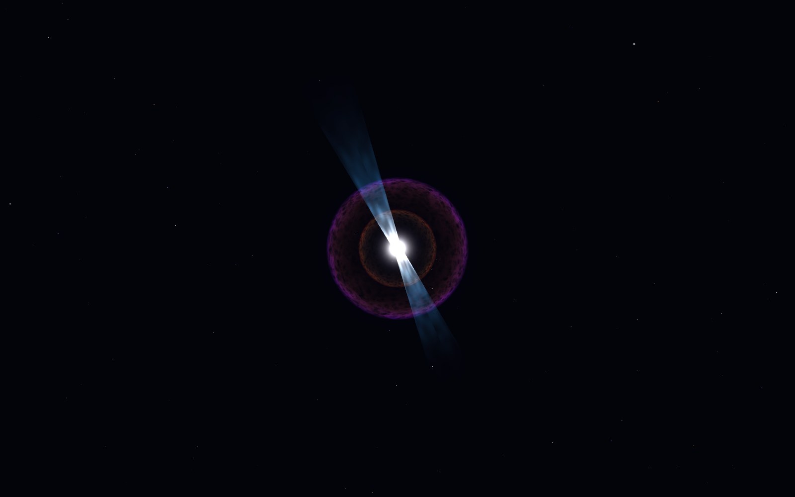 Hypernova, artist's impression, 3D render