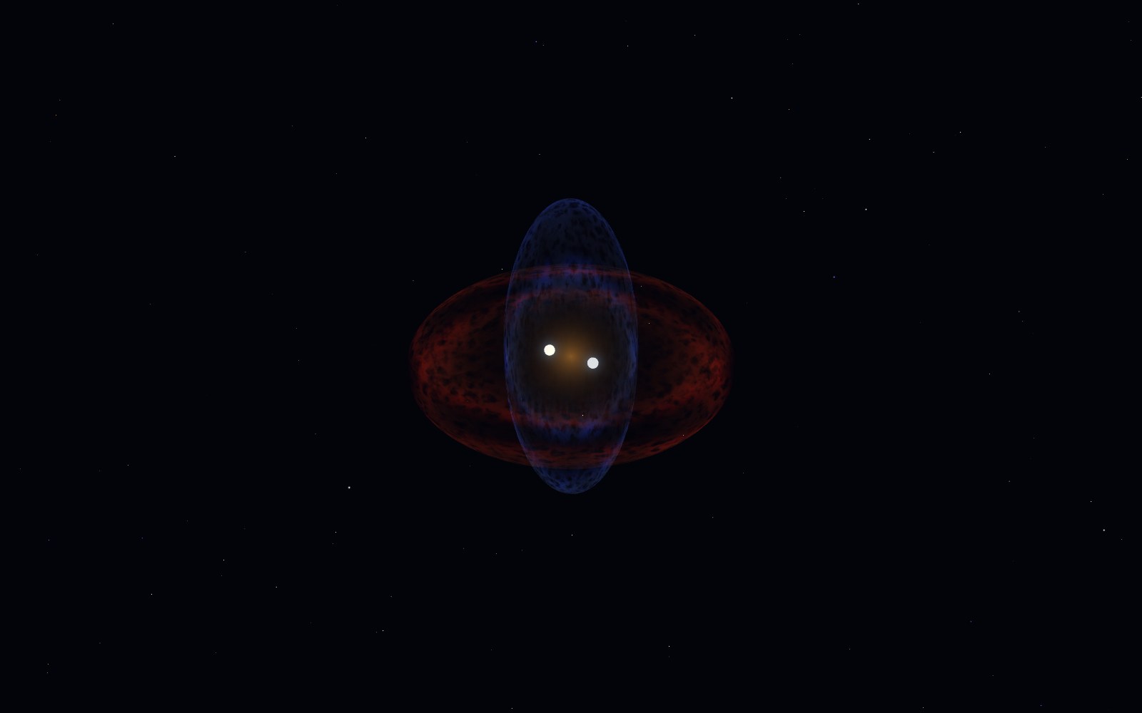 Kilonova, artist's impression, 3D render