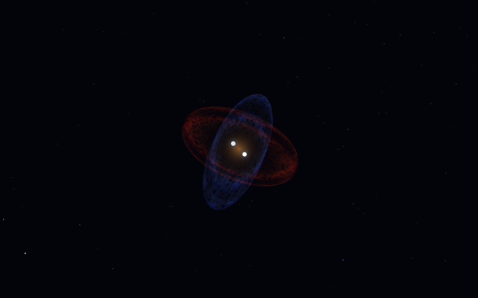Kilonova, artist's impression, 3D render, from another angle