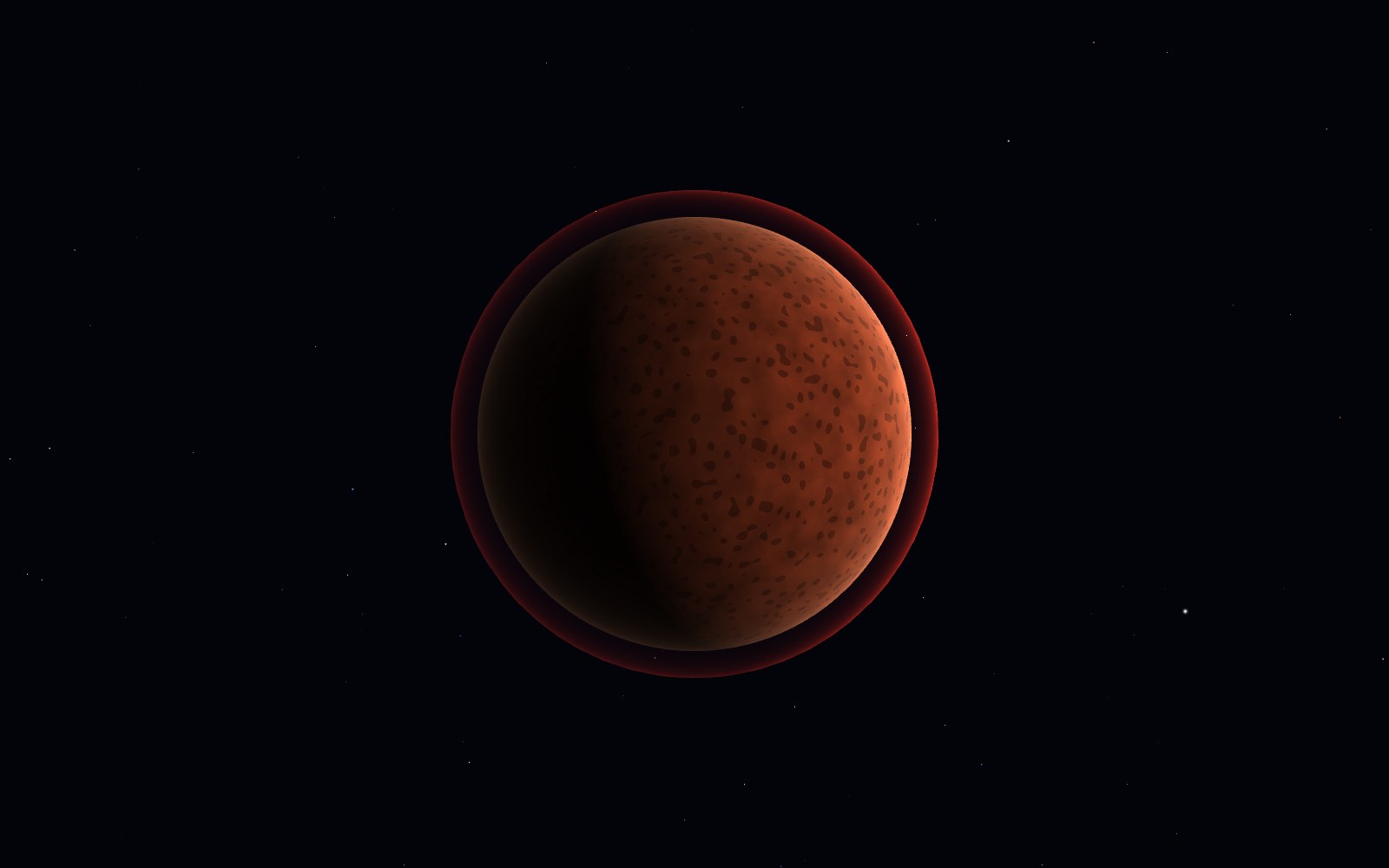 Proxima Centauri b, artist's impression, from another angle