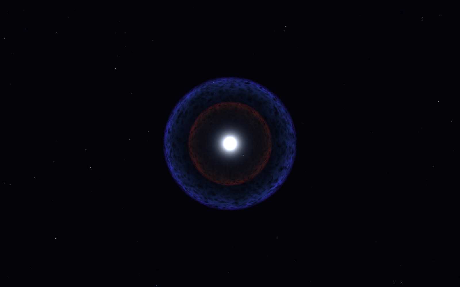 Supernova, artist's impression, 3D render, from another angle