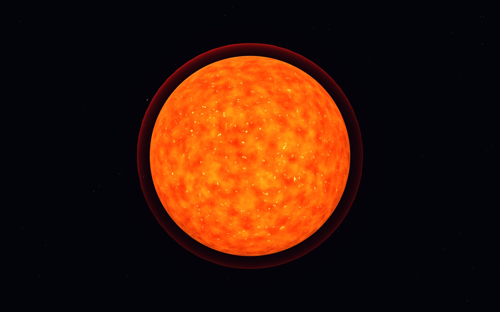 UY Scuti, artist's impression, close-up